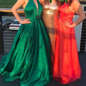 Green Sherri Hill ball gown dress